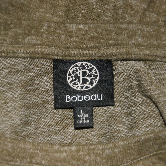 BOBEAU Olive Green Twist-Front Sweater sz L [D5] - Picture 5 of 8